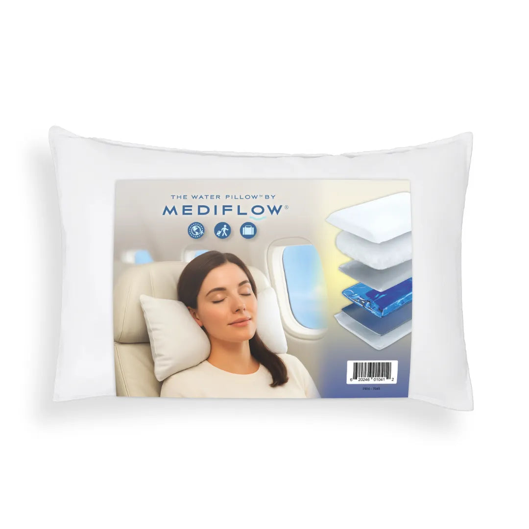 Buy Mediflow Travel Water Pillow Original Fibre UK | Adjustable