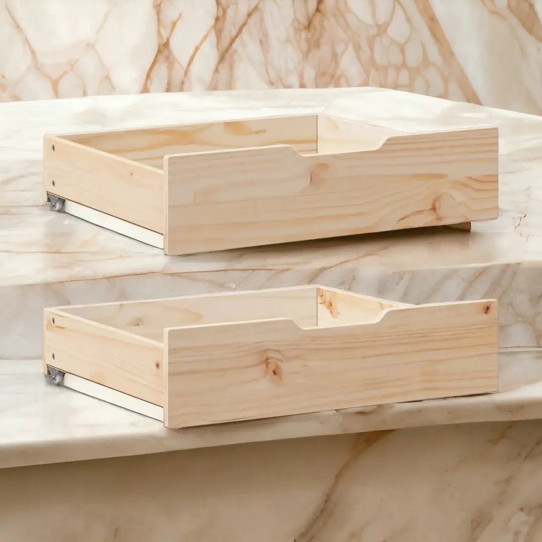 Under-Bed Drawers with Wheels Under Bed Storage 2 pcs Solid Wood Pine vidaXL - The royce furnishings