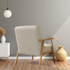 Modern Accent Chair Cashmere Cushions Wide Seat Wood Frame Armchair - The royce furnishings