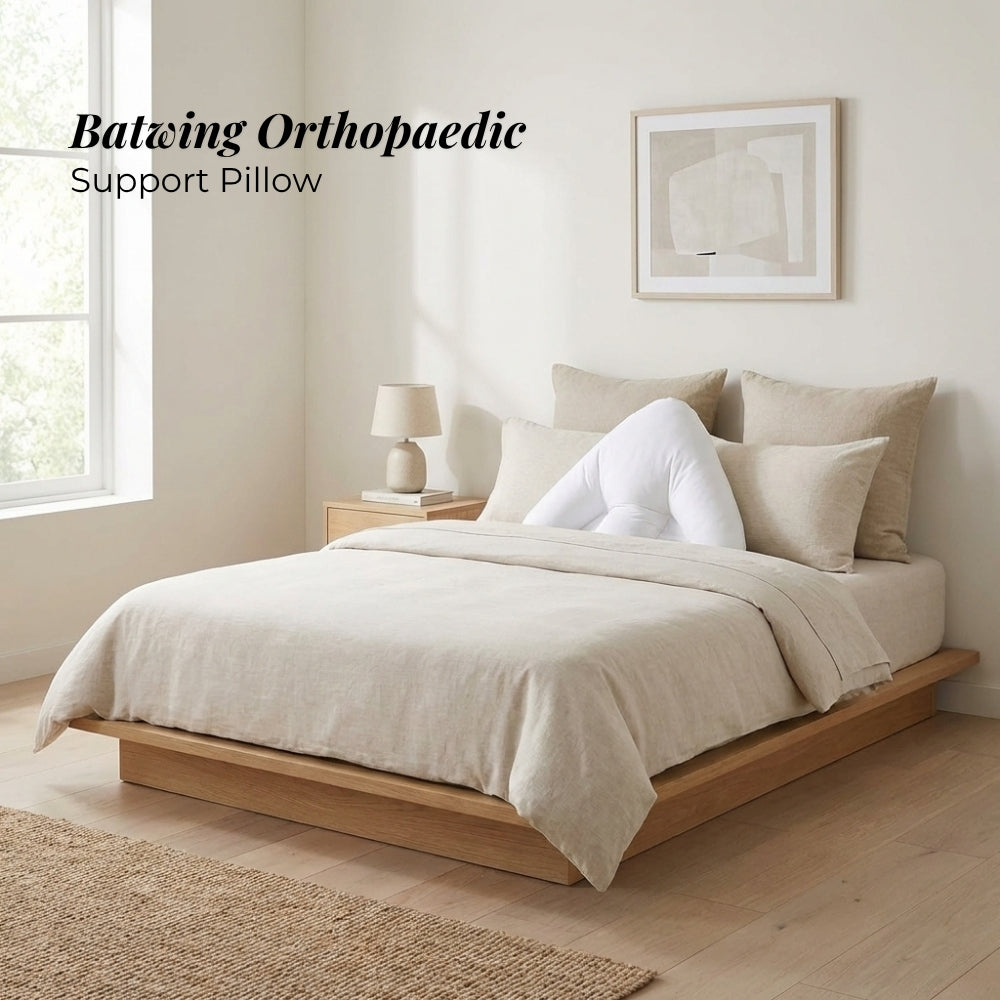 Batwing Orthopaedic Support Pillow with Pillowcase