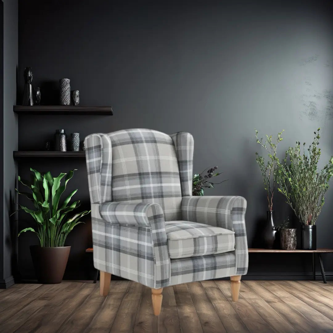 Retro Accent Chair - Fabric Lounge Padded Sofa Chair for Living Room Bedroom - The royce furnishings