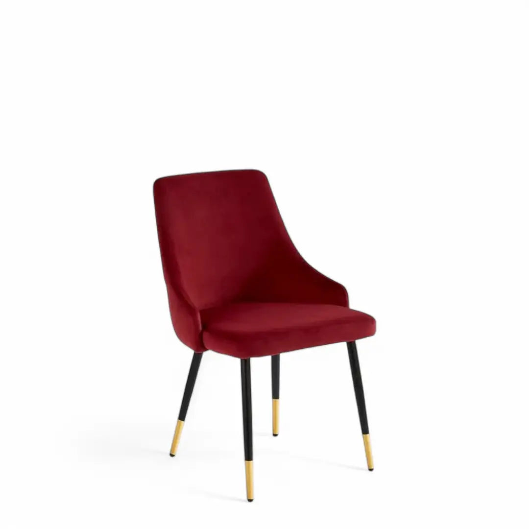 Modway Adorn Tufted Performance Velvet Accent Dining Chair in Maroon - The royce furnishings