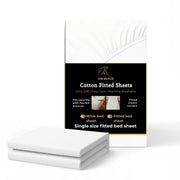 100% White Cotton Fitted Sheets