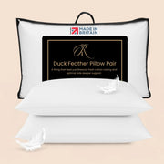 Premium Duck Feather & Down Pillow Pair