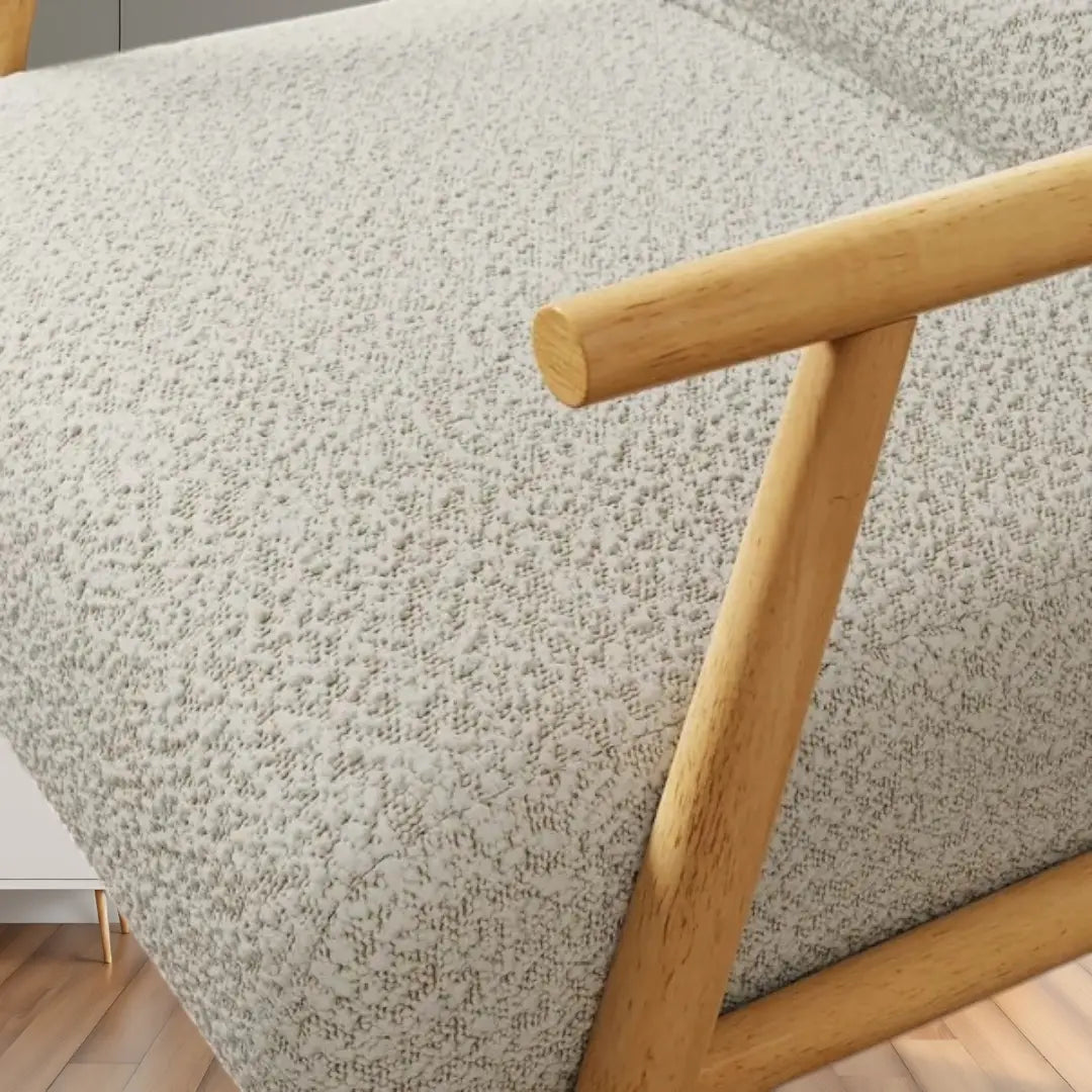 Modern Accent Chair Cashmere Cushions Wide Seat Wood Frame Armchair - The royce furnishings