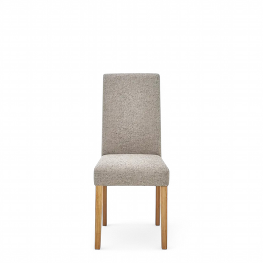 Dining Chairs Faux Leather Black Brown Cream Grey or Fabric Wood Legs Kitchen
