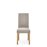 Dining Chairs Faux Leather Black Brown Cream Grey or Fabric Wood Legs Kitchen - The royce furnishings