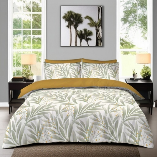 Reversible Duvet Quilt Cover Bedding Set With Pillowcase
