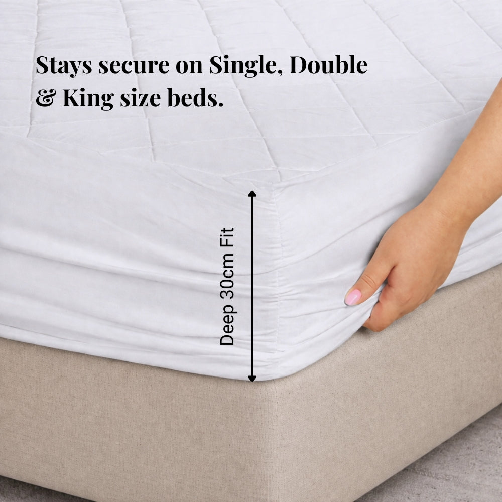 Quilted Waterproof Microfibre Mattress Protector