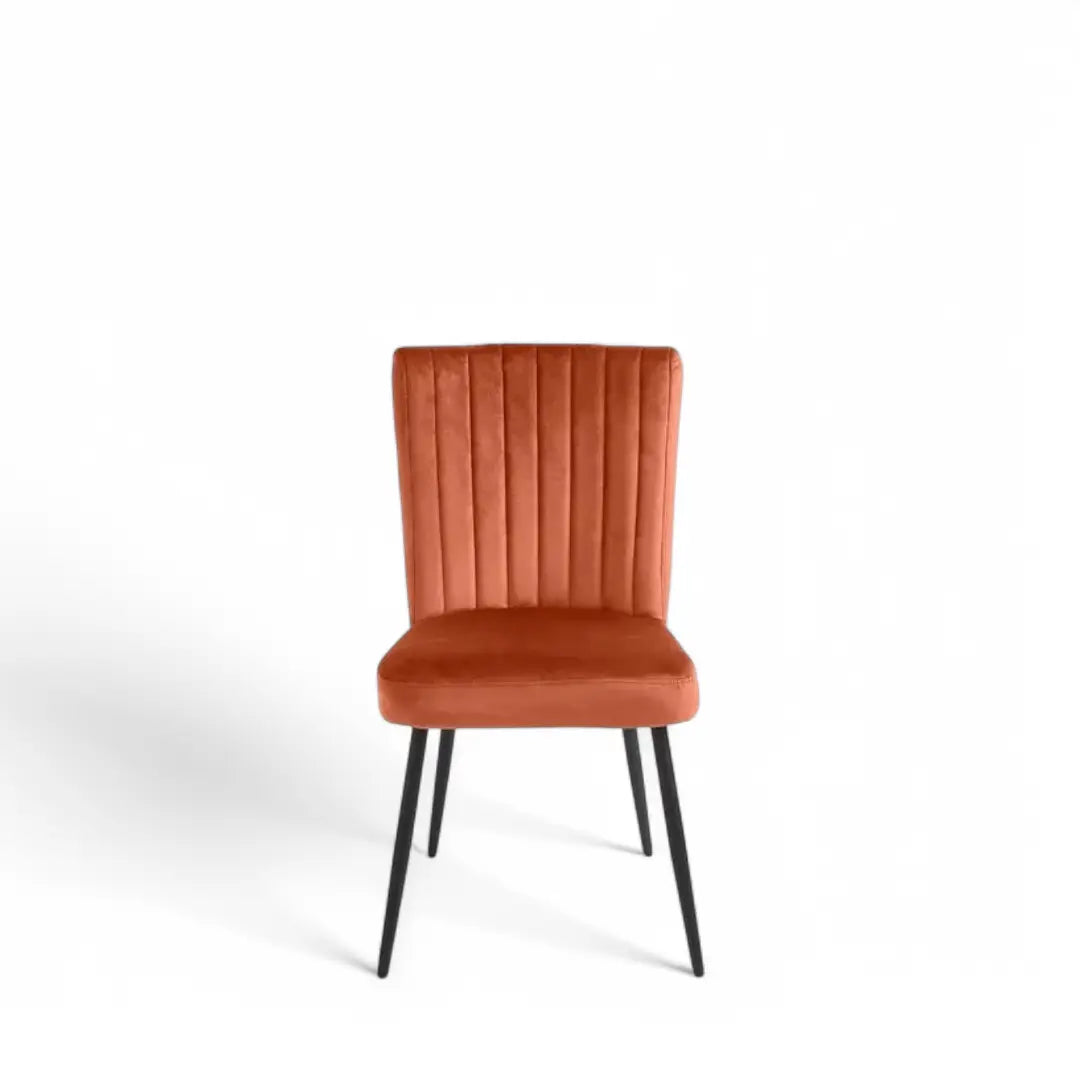 Dining Chairs Set Velvet Faux Suede Leather Padded Seat Metal Leg Grey New - The royce furnishings