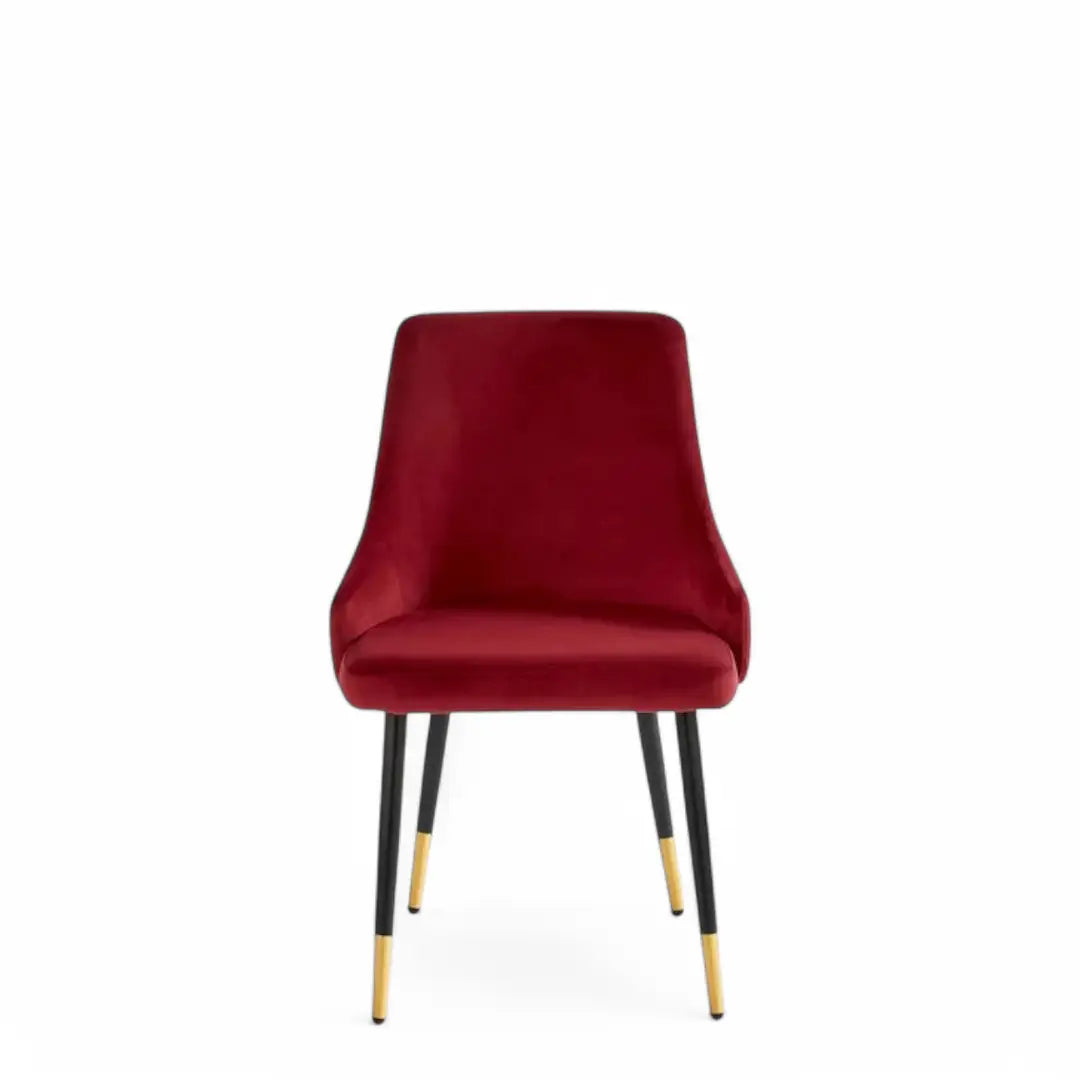 Modway Adorn Tufted Performance Velvet Accent Dining Chair in Maroon - The royce furnishings