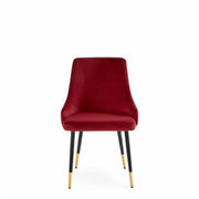 Modway Adorn Tufted Performance Velvet Accent Dining Chair in Maroon - The royce furnishings