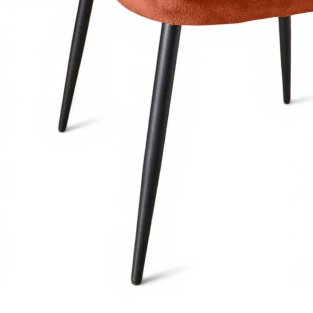 Dining Chairs Set Velvet Faux Suede Leather Padded Seat Metal Leg Grey New - The royce furnishings