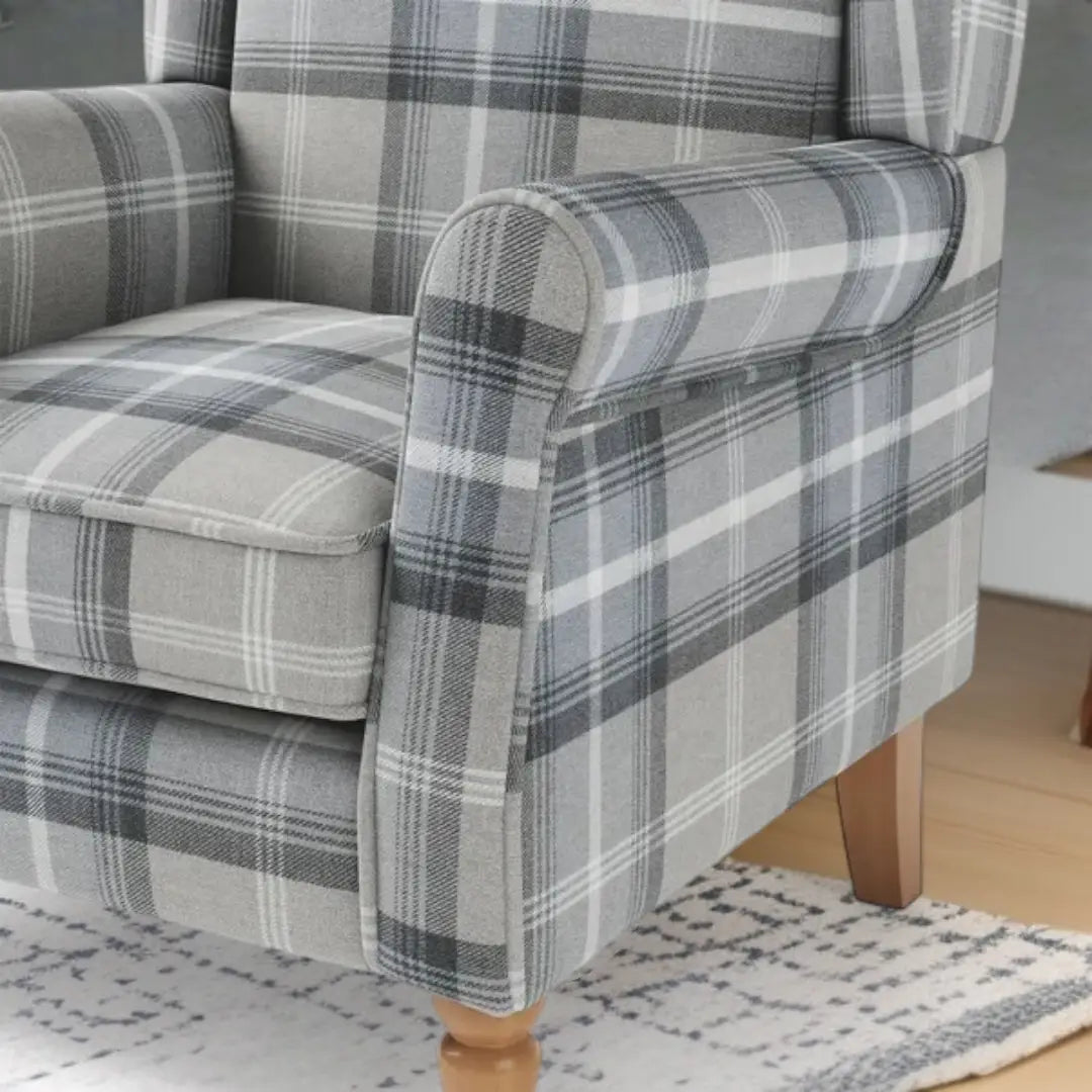 Retro Accent Chair - Fabric Lounge Padded Sofa Chair for Living Room Bedroom - The royce furnishings