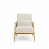 Modern Accent Chair Cashmere Cushions Wide Seat Wood Frame Armchair - The royce furnishings