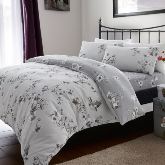 Reversible Duvet Quilt Cover Bedding Set With Pillowcase