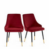 Modway Adorn Tufted Performance Velvet Accent Dining Chair in Maroon - The royce furnishings