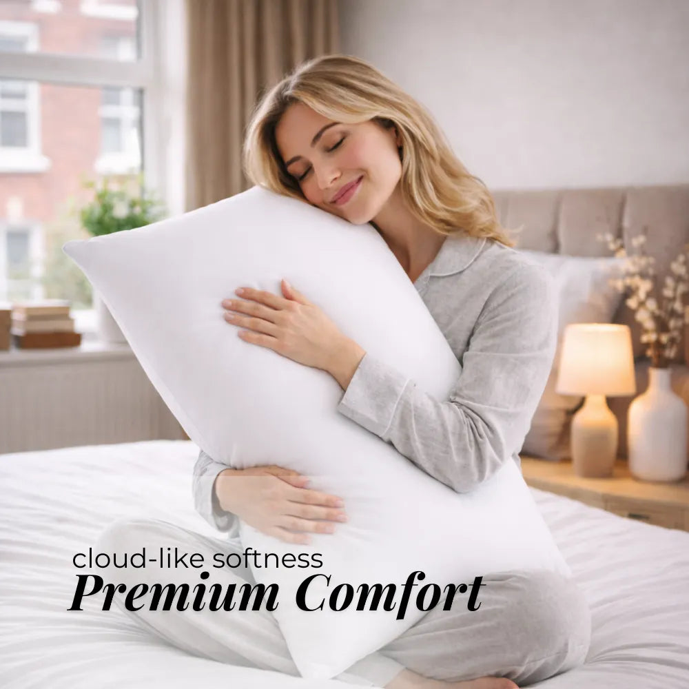 Premium Duck Feather & Down Pillow Pair