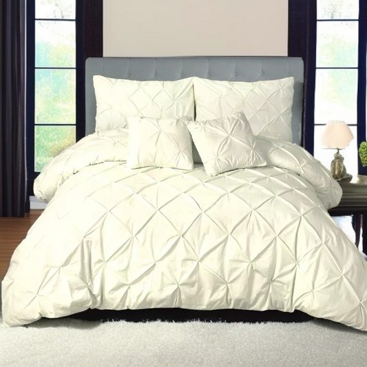 PINTUCK DUVET SET Pleated Pinch QUILT COVER