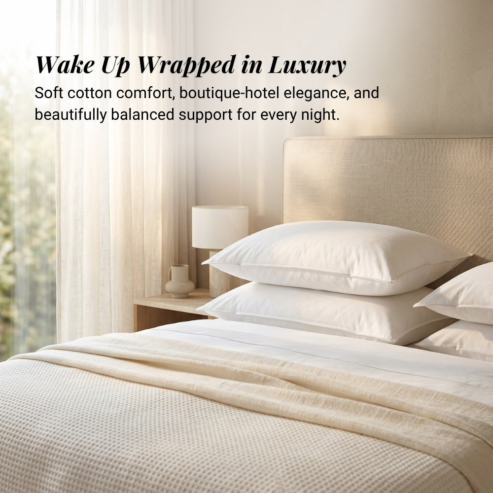 Cotton Pillows. Pair