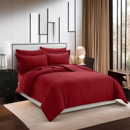 Satin Stripe Duvet Cover Set - The royce furnishings