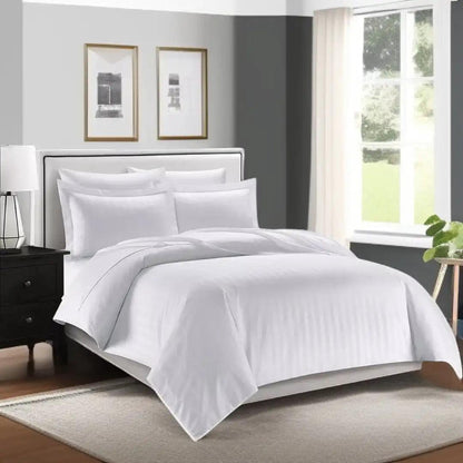 Satin Stripe Duvet Cover Set - The royce furnishings