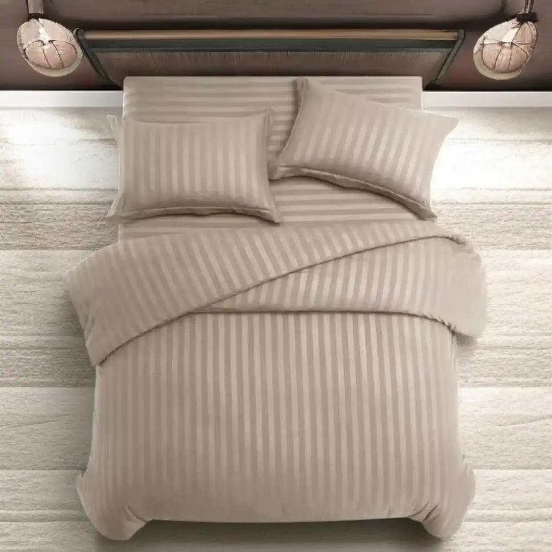 Satin Stripe Duvet Cover Set - The royce furnishings