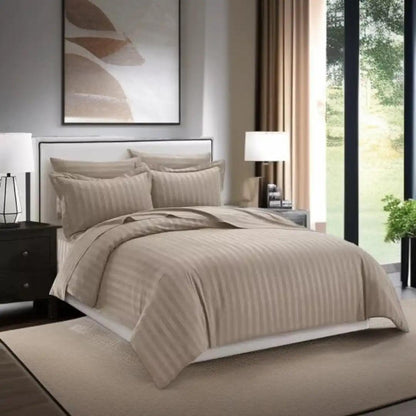 Satin Stripe Duvet Cover Set - The royce furnishings