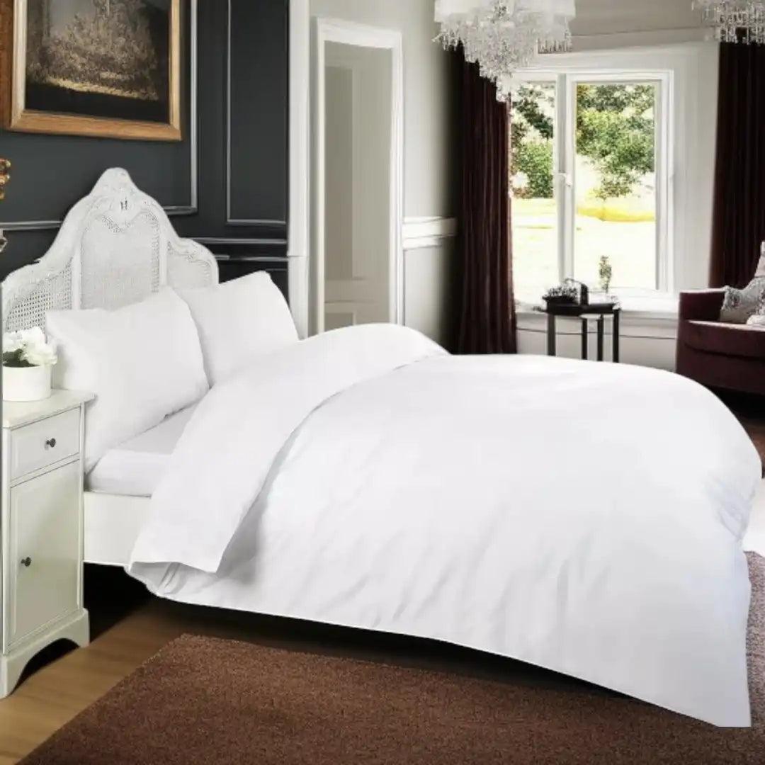 NON IRON Polycotton Duvet Cover with Pillowcase - The royce furnishings