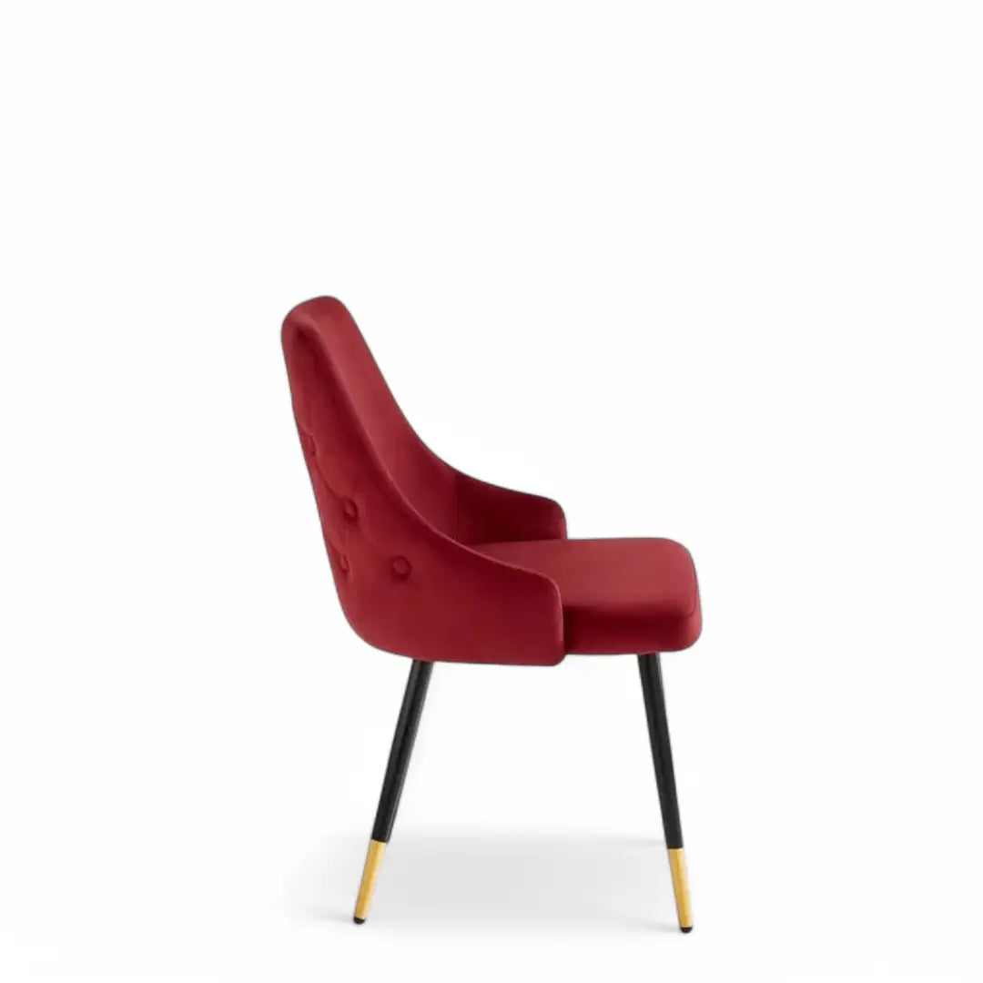 Modway Adorn Tufted Performance Velvet Accent Dining Chair in Maroon - The royce furnishings