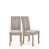 Dining Chairs Faux Leather Black Brown Cream Grey or Fabric Wood Legs Kitchen - The royce furnishings