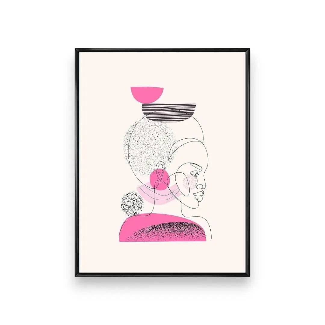 DesignQ Abstract Monochrome Bricks - Modern Framed Canvas Wall Art Print - The royce furnishings