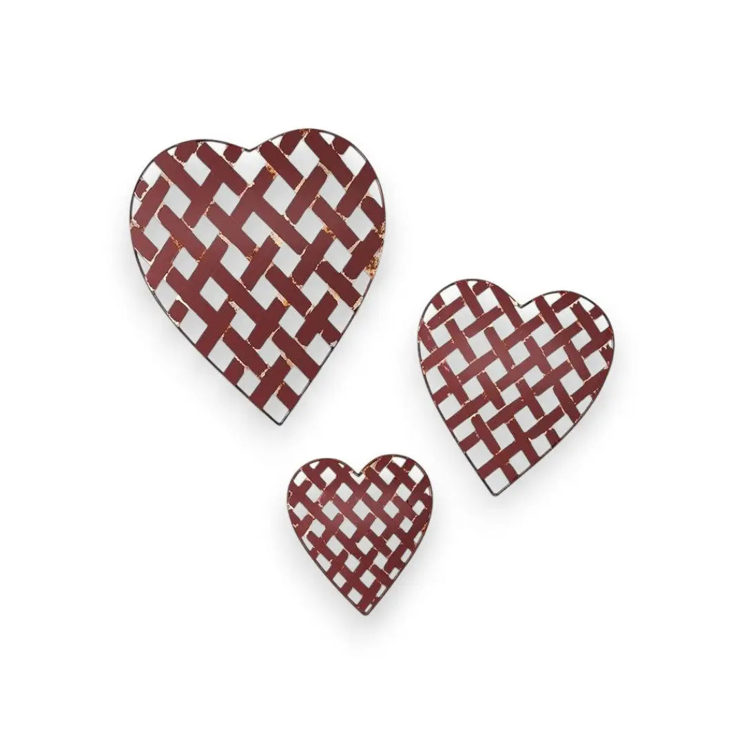 Ripeng 3 Pieces Valentine Rustic Galvanized Heart Shape Wall Decor Rustic Farmhouse Metal Heart Wall Art - The royce furnishings