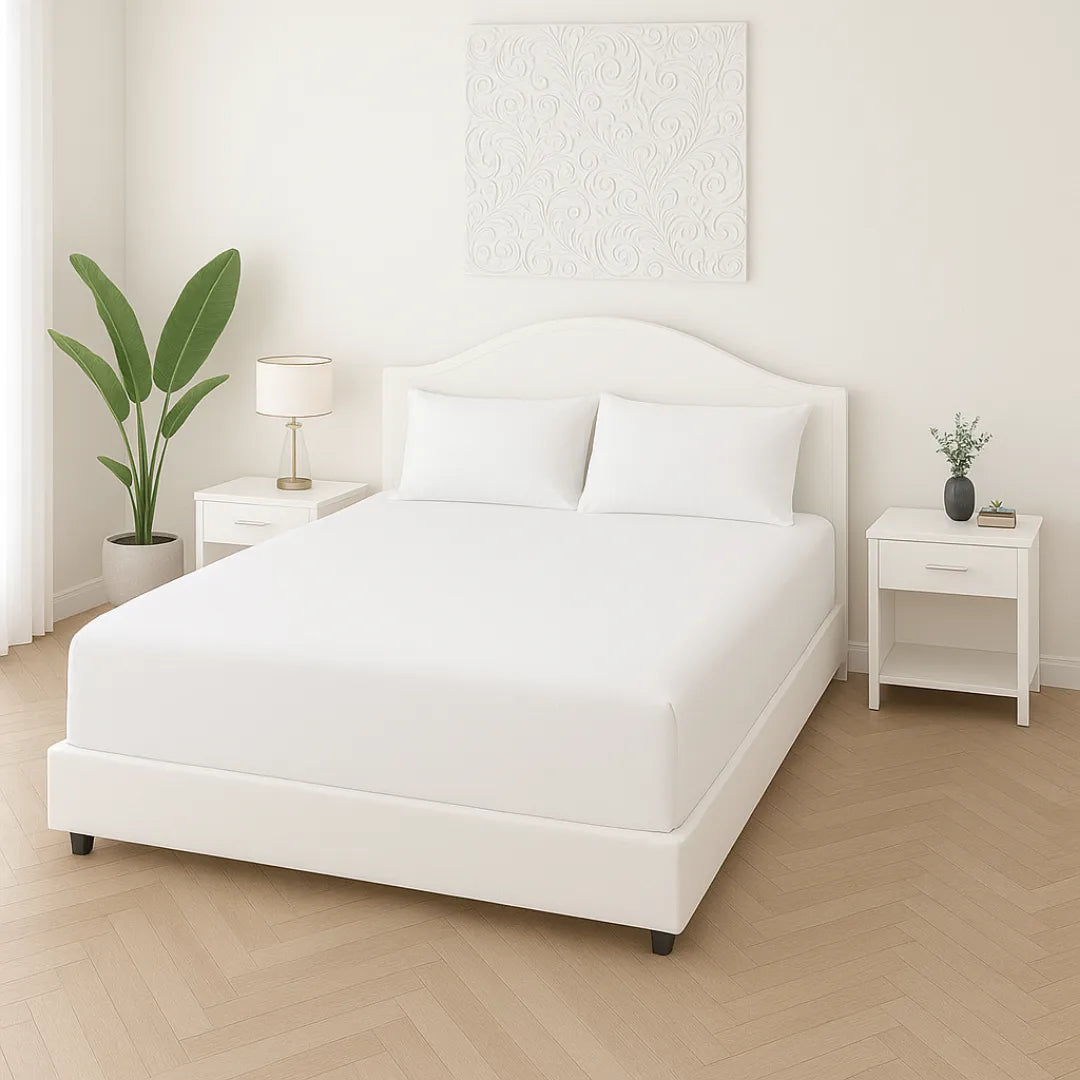 100% White Cotton Fitted Sheets