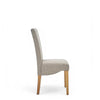 Dining Chairs Faux Leather Black Brown Cream Grey or Fabric Wood Legs Kitchen - The royce furnishings