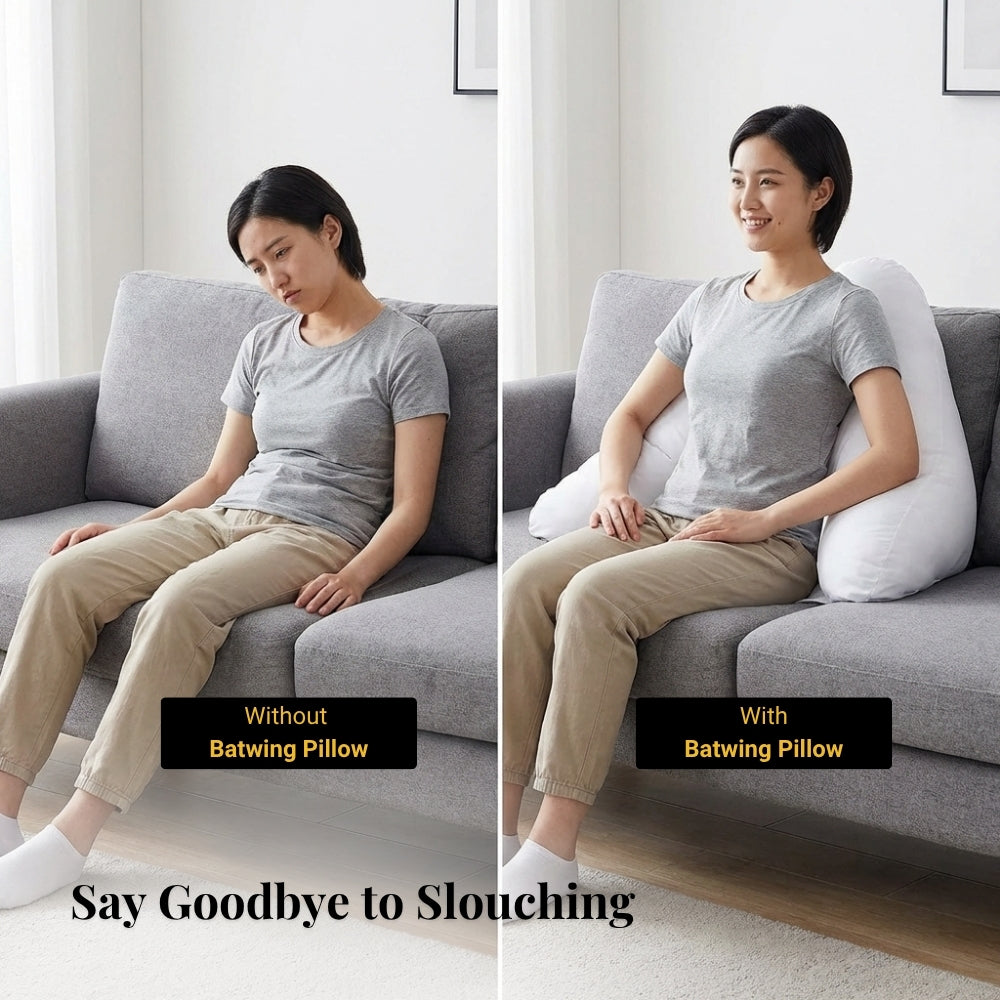Batwing Orthopaedic Support Pillow with Pillowcase