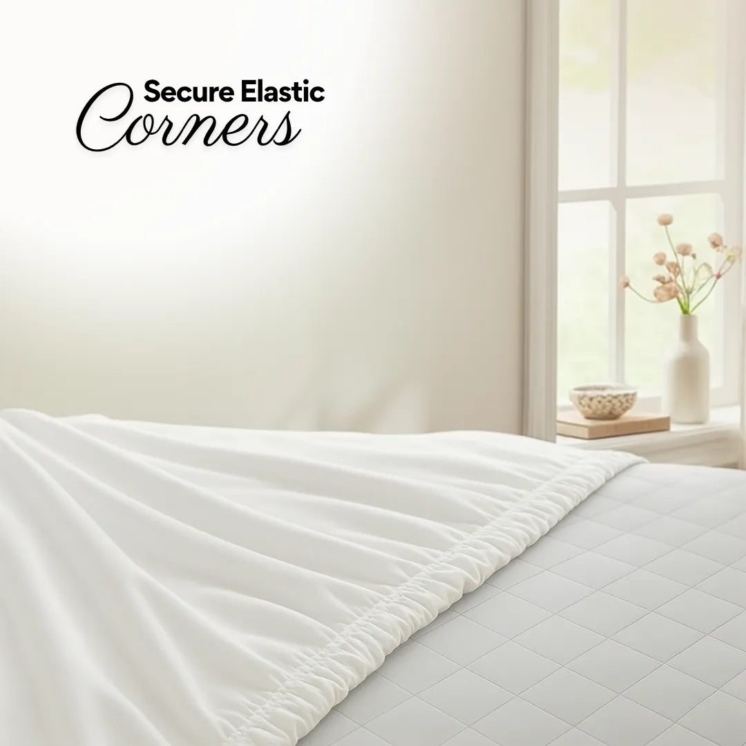 100% White Cotton Fitted Sheets