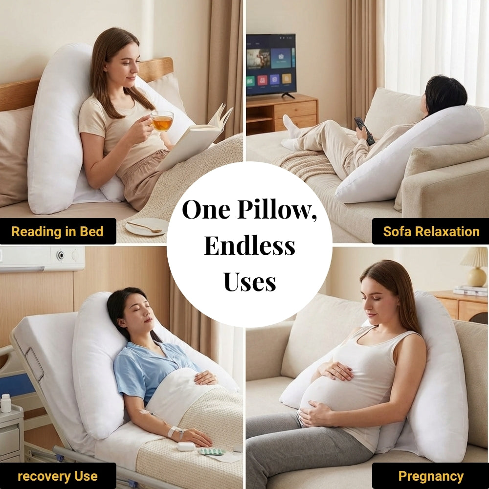 Batwing Orthopaedic Support Pillow with Pillowcase