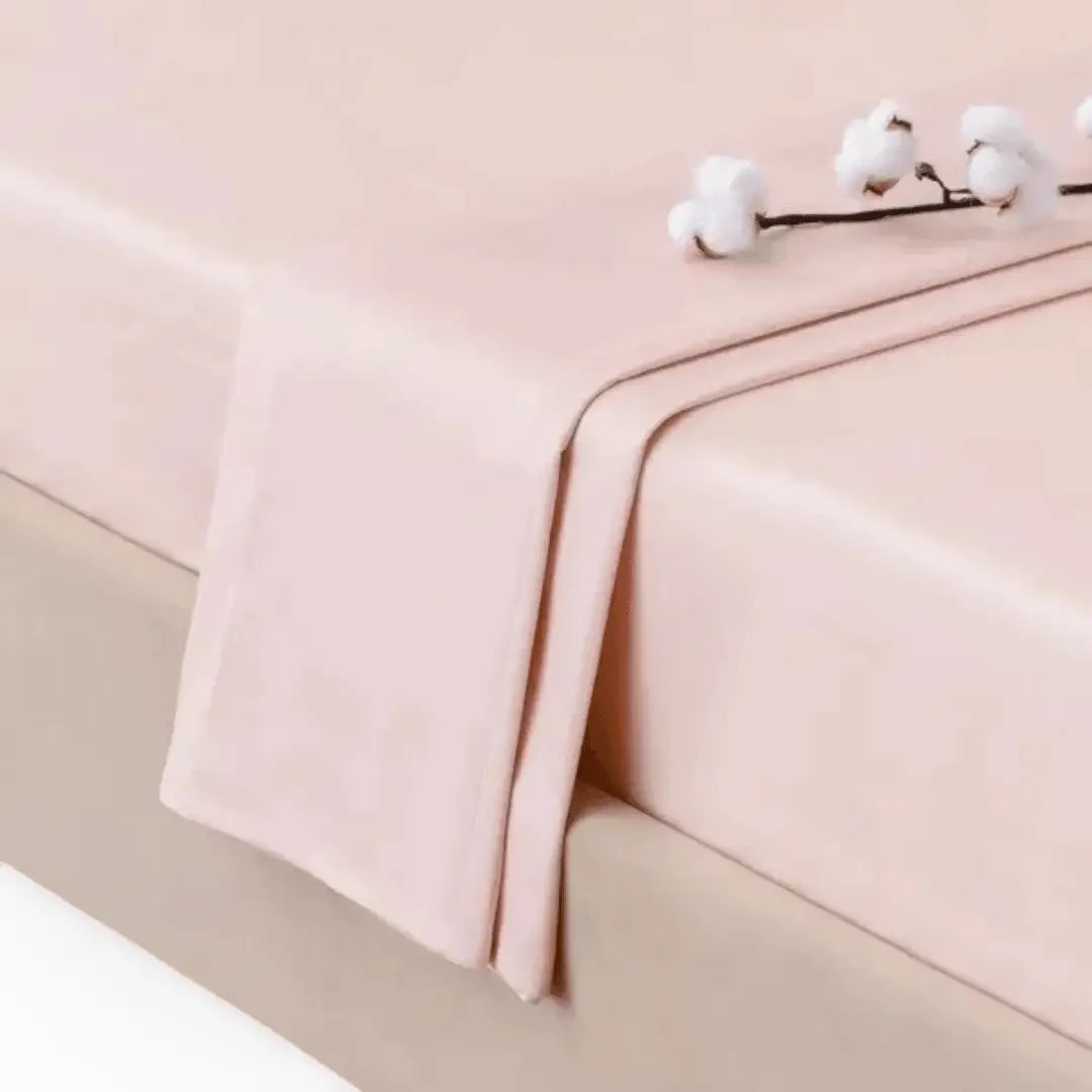 Dorma Smooth & Soft 300 Thread Count Cotton Sateen Flat Sheet Pink Blush - The royce furnishings