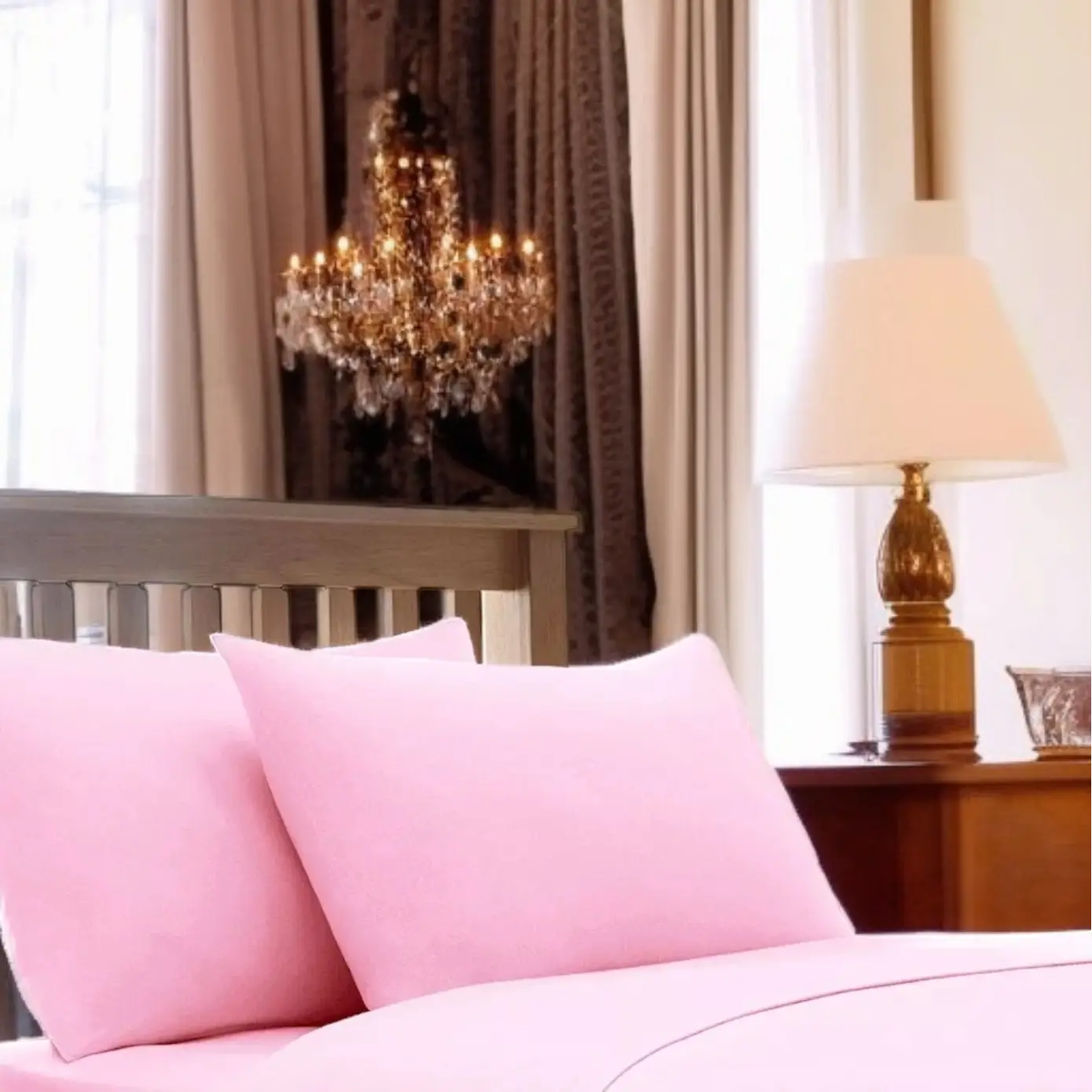 Pillow Case Luxury Fine Poly cotton Housewife Pair Pack Pillows Cover Cases - The royce furnishings