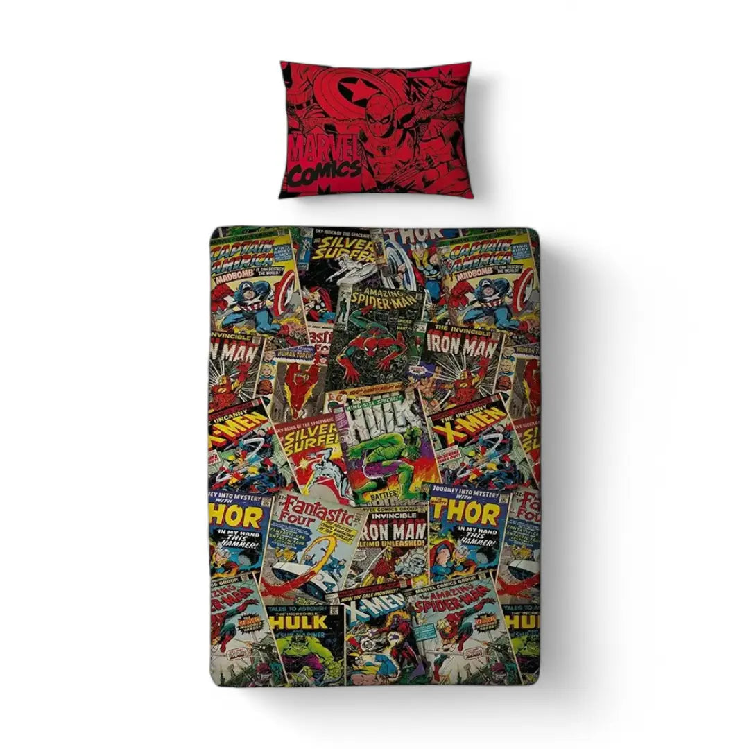 Marvel Avengers Spiderman Single Reversible Duvet Cover Bedding Set Official - The royce furnishings
