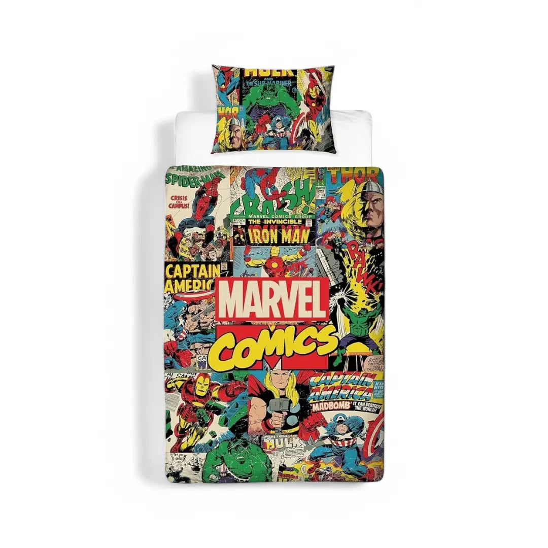 Marvel Avengers Spiderman Single Reversible Duvet Cover Bedding Set Official - The royce furnishings