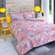 Flying Unicorn Blush Pink Duvet Cover Bedding Set - Rainbow Dream Bedding Set - The royce furnishings
