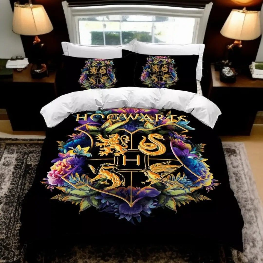 Kids Harry Potter 3D Quilt Duvet Cover Set Bedding Set - The royce furnishings