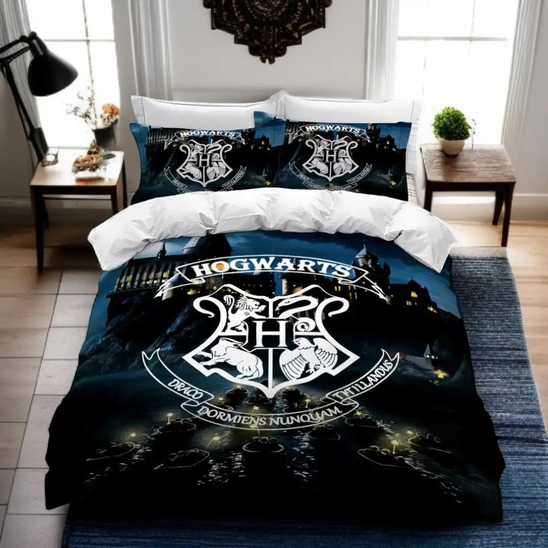 Kids Harry Potter 3D Quilt Duvet Cover Set Bedding Set - The royce furnishings