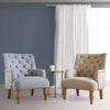 Fabric Armchair, Padstow Grey or Wheat Classic Armchair with Wooden Legs - The royce furnishings