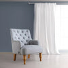 Fabric Armchair, Padstow Grey or Wheat Classic Armchair with Wooden Legs - The royce furnishings