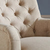 Fabric Armchair, Padstow Grey or Wheat Classic Armchair with Wooden Legs - The royce furnishings
