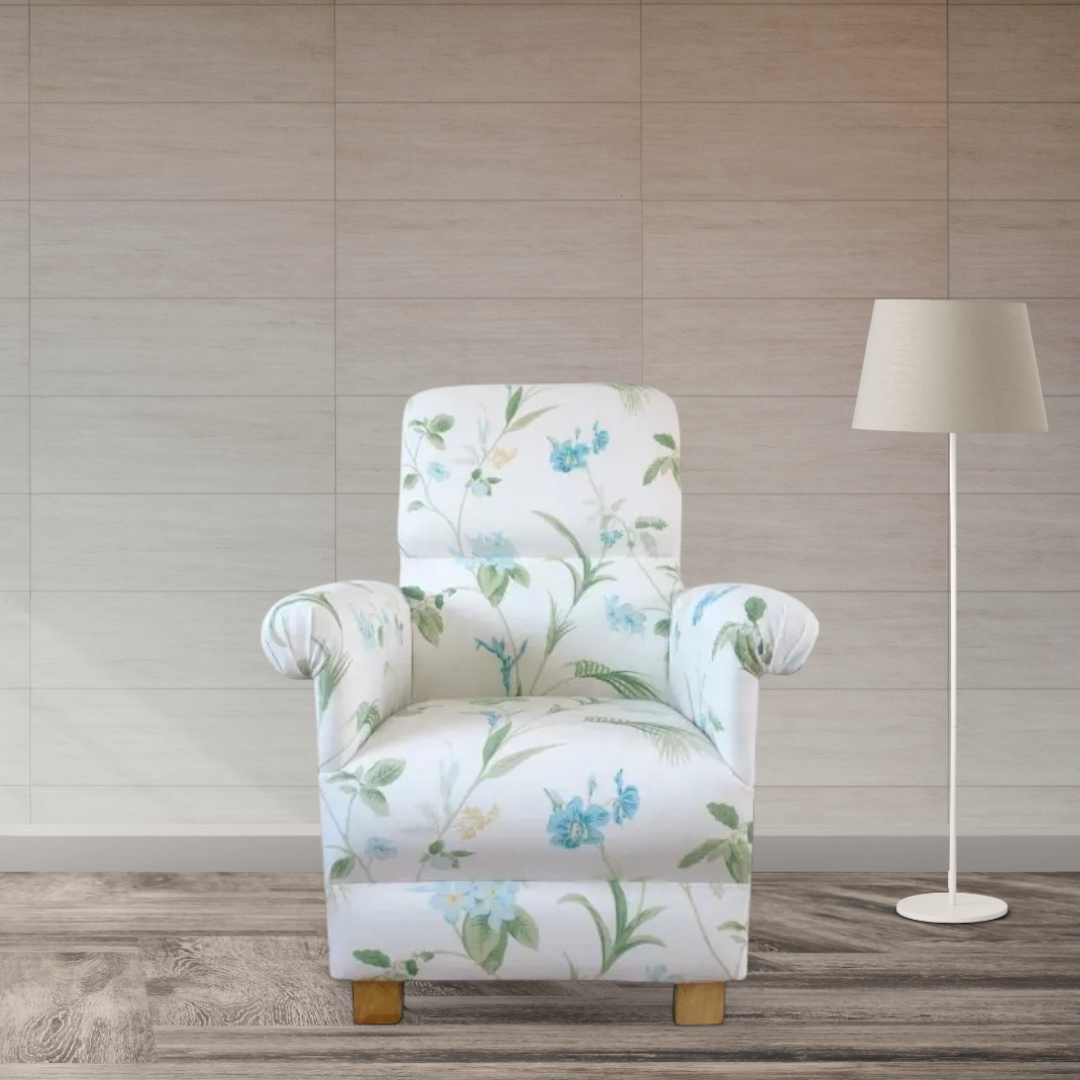 Laura Ashley Fabric Adult Chair Armchair Duck Egg Gold Ochre Accent Small Pink - The royce furnishings