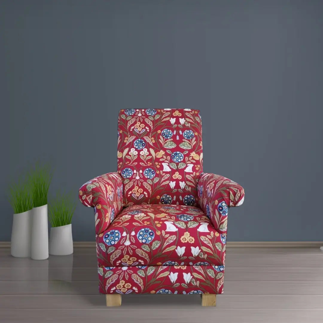 Accent Armchair Clarke Forester Fabric Chair Grey Ochre Animals Hares Small New - The royce furnishings